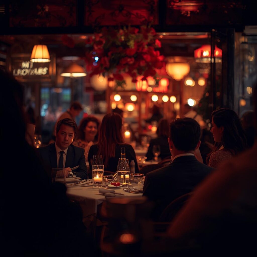 luxury lifestyle at restaurants in the city center