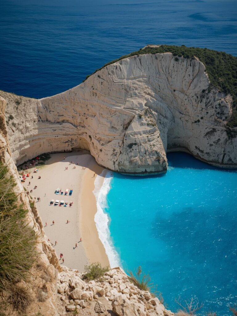 also known as shipwreck beach, navagio beach is one of the most iconic beaches in europe