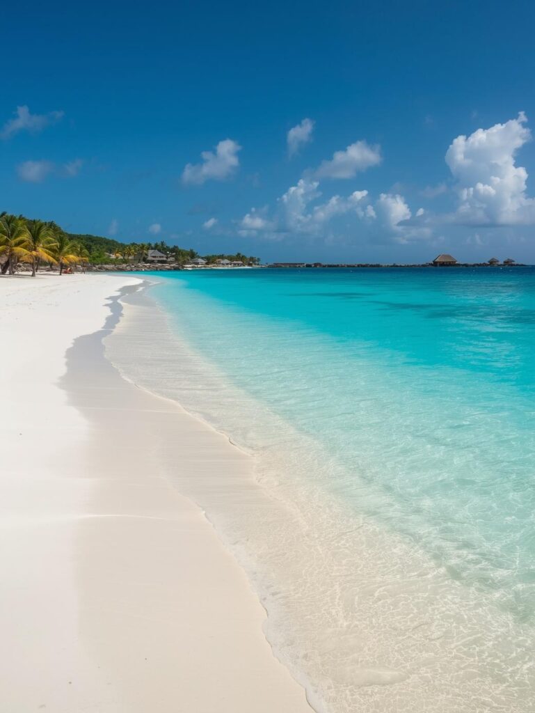 grace bay is known for its long stretch of powdery white sand and calm, clear waters