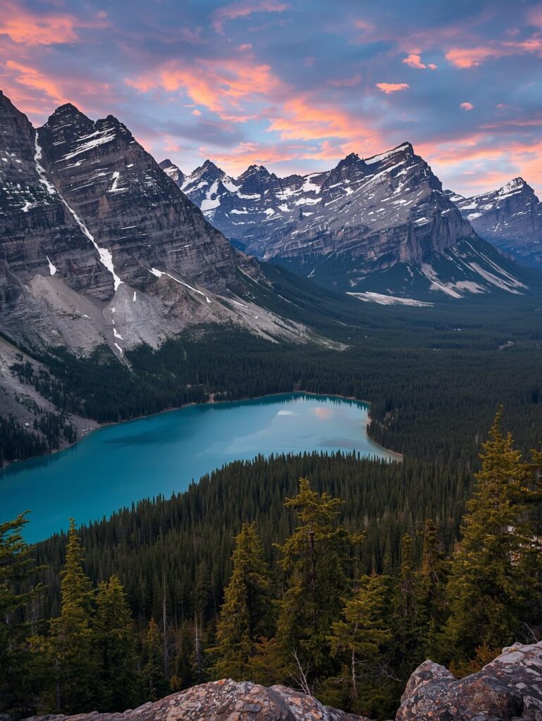 the rocky mountains stretch across the united states and canada, offering a diverse range of landscapes
